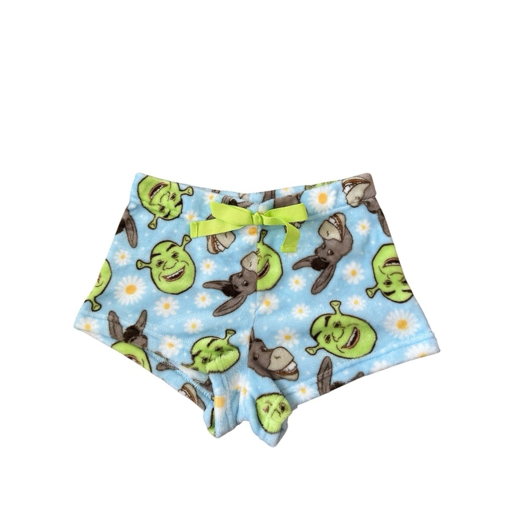 Shrek‎ Fleece Lounge Shorts Women's Medium Soft Cozy Comfy Cartoon Whimsical